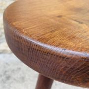 Vintage "Berger" stool, tall, in ash, Charlotte Perriand, 1950s
