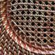 Set of 6 wicker and rattan undertributions