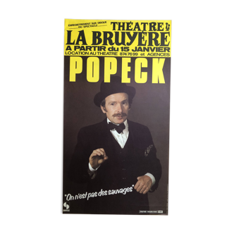 Affiche spectacle Popeck "On est pas des sauvages" 1981