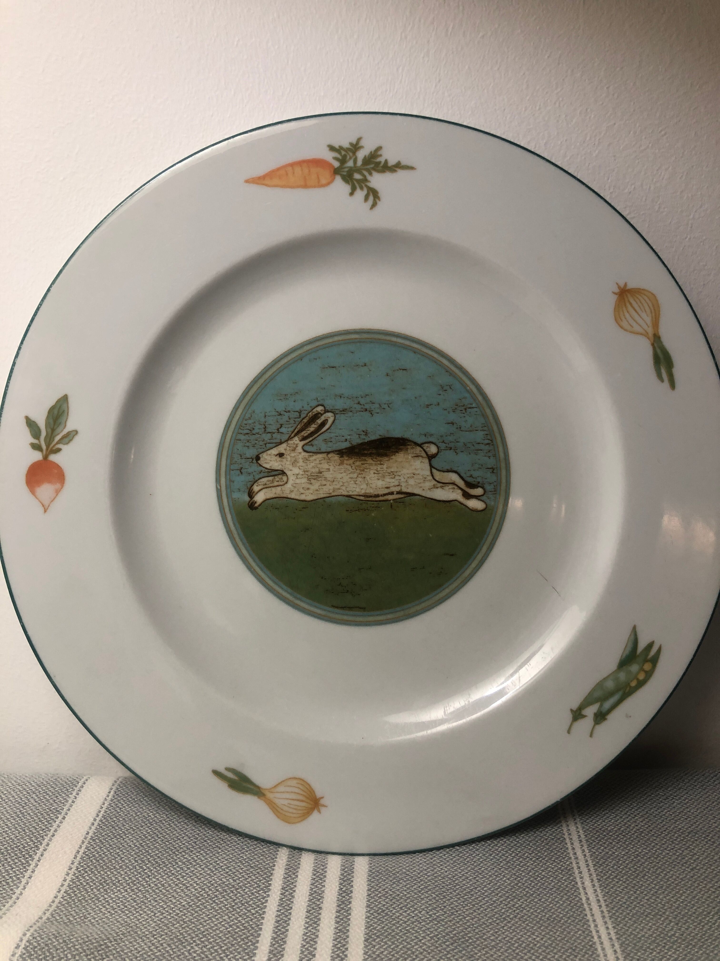 Hunter plates in fine German porcelain GIESCHE