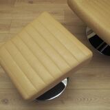 Lounge armchair and footstool set, Danish design, 1970s, manufacture: BoCon