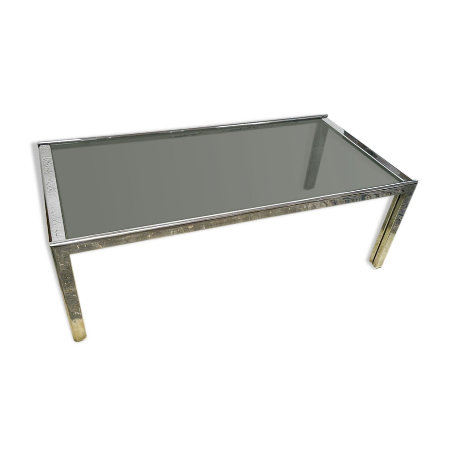 Vintage coffee table smoked glass