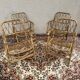 Rattan and Bamboo Folding Armchairs Valencia Spain 60'S