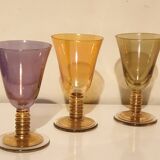 Multicolored crystal walking glass