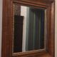 Antique beveled edge mirror in walnut frame, circa 1850