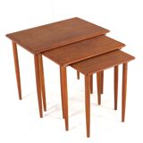 Set of 3 danish nesting tables - danish mid century modern design