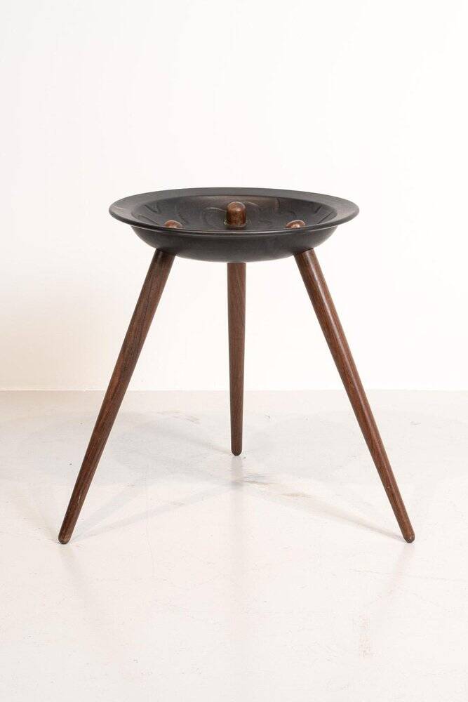 Danish Side Table with Rosewood Legs