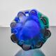 Sommerso green and blue vase by Seguso, Murano glass, Italy, 1970