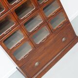 English Haberdashery Shop Cabinet with Glass Fronted Drawers, Circa 1930s