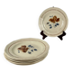 Set de 6 Assiettes à dessert Sarreguemines motif fleur , première moitié du