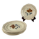 Set de 6 Assiettes à dessert Sarreguemines motif fleur , première moitié du