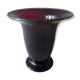 Cornet in purple and silver glass  vase