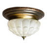 Large Portuguese frosted glass dome flush mount light lamp