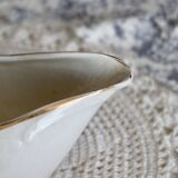 Vintage earthenware sauceboat – Moulin des Loups – Floral pattern