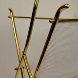 Magazines rack vintage brass 1960