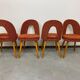 Set of 4 mid-century design dining chairs by Antonín Šuman for Mier Topoľčany.