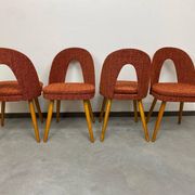Set of 4 mid-century design dining chairs by Antonín Šuman for Mier Topoľčany.