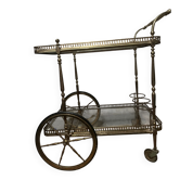 Chariot à boisson, desserte en laiton