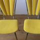 Chrome petal corduroy chairs