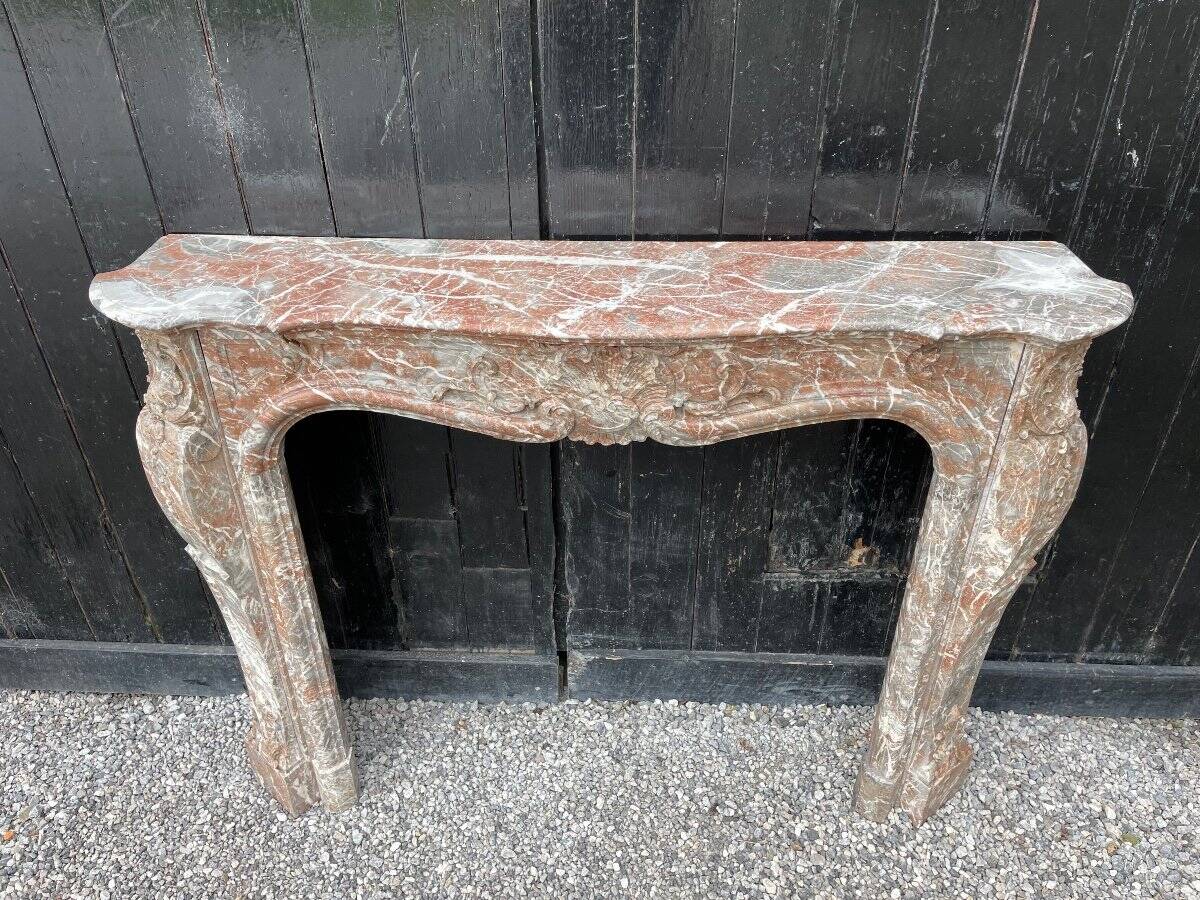 Regency style fireplace in Rance marble, circa 1880