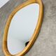 Scandinavian style wooden rim rearview mirror