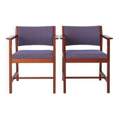 2 Fauteuils vintage Børge Mogensen 1960 pour Fredericia Stolefabrik