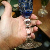6 colored crystal flutes