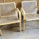 Chaises vintage cannage Olivo Pietro