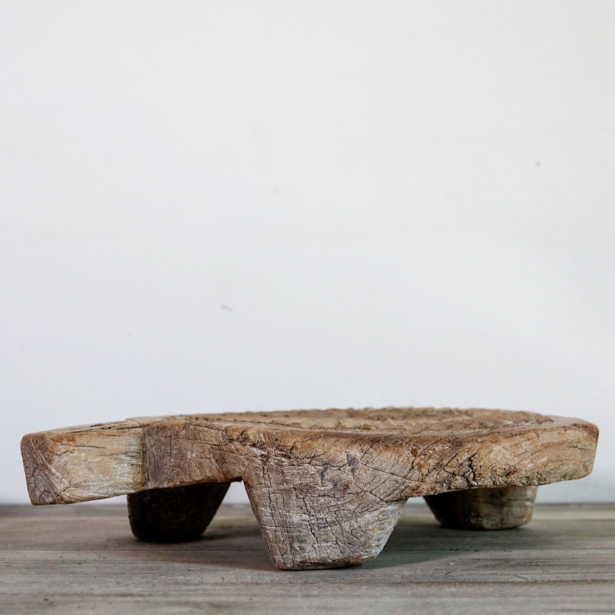 Carved wooden chapatis board