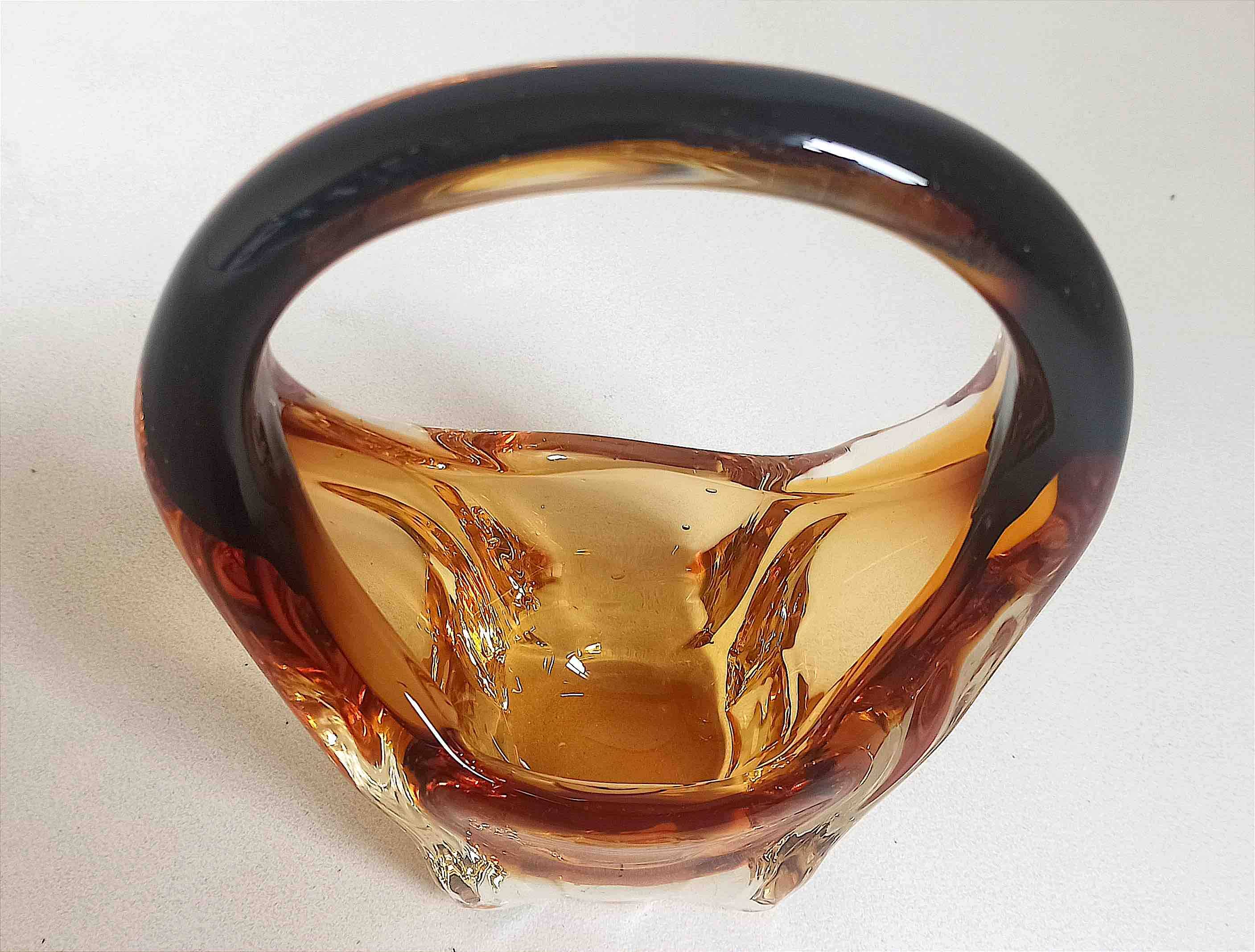 Vase or basket shape Murano Height 21.2 cm