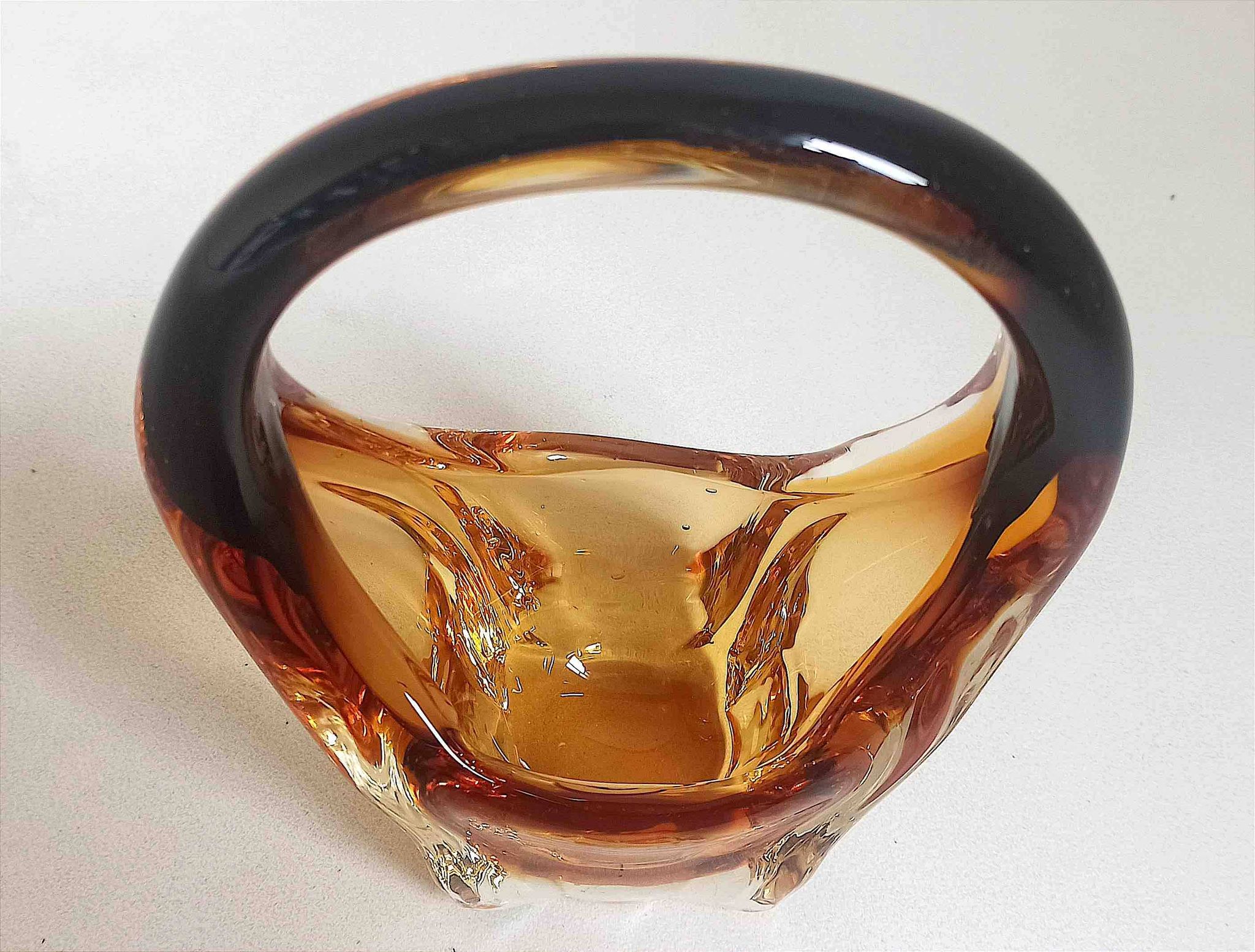 Vase or basket shape Murano Height 21.2 cm