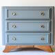Commode vintage en chêne massif, pieds moustache