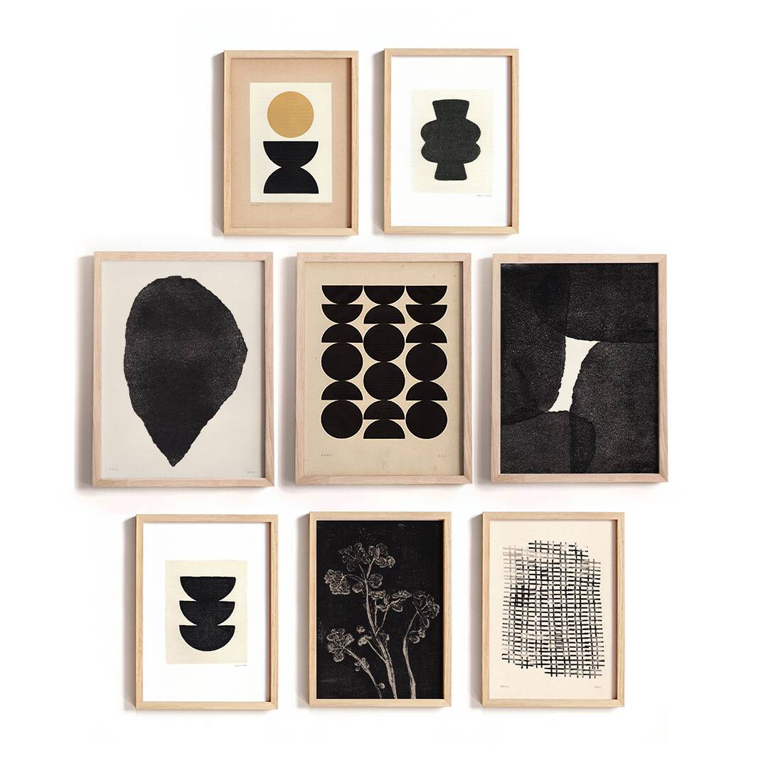 Set of 8 original works on paper - signed Eawy