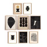 Set of 8 original works on paper - signed Eawy