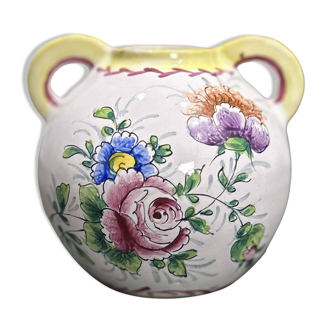 Petit vase en faïence de Clamecy années 50  Signé Roger Colas