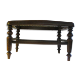 repose pied en bois et cannage