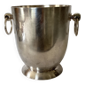 Champagne bucket in silver metal with two handles dimension: height -18cm- diameter -22 cm-