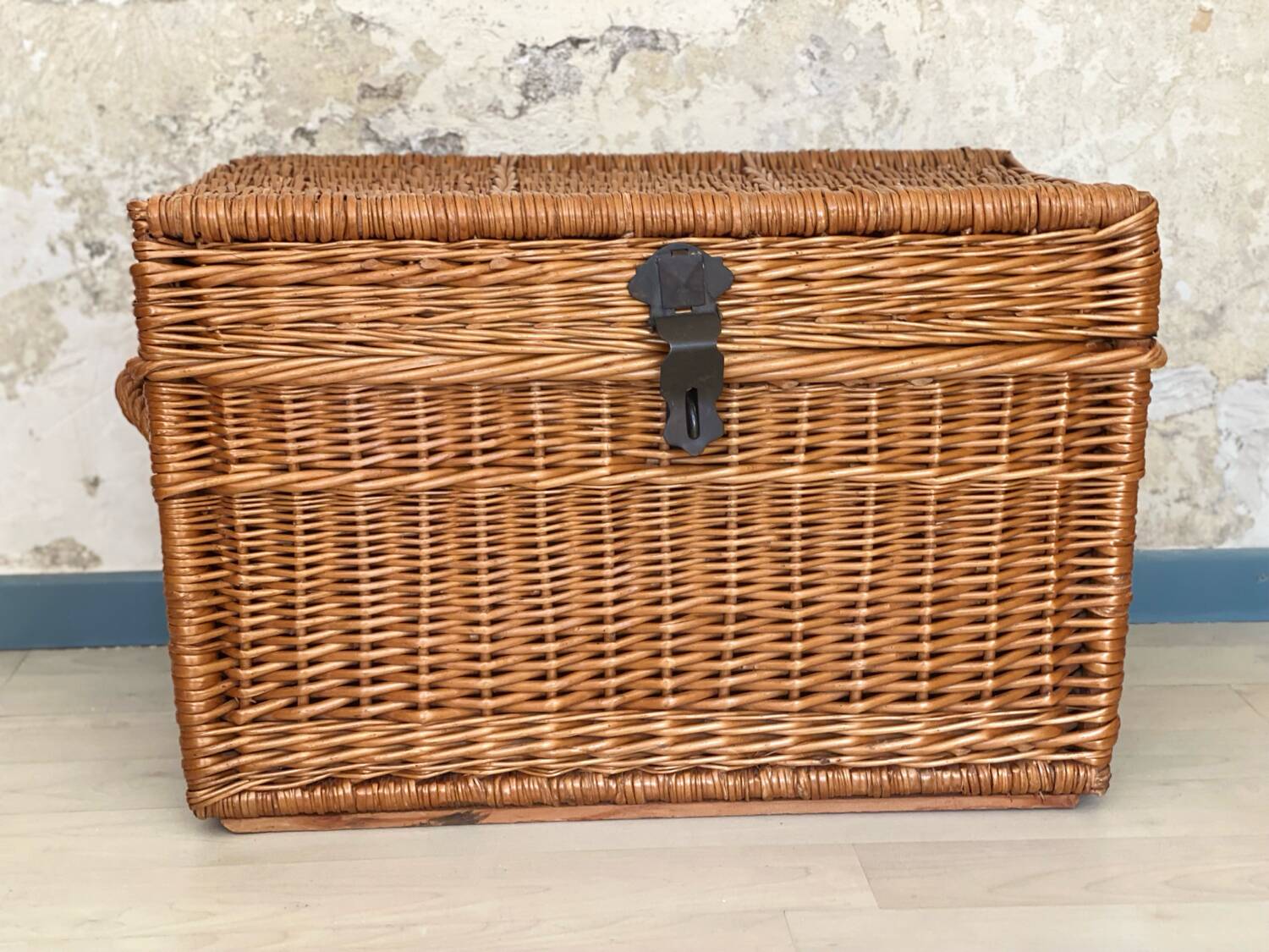 Vintage rattan trunk