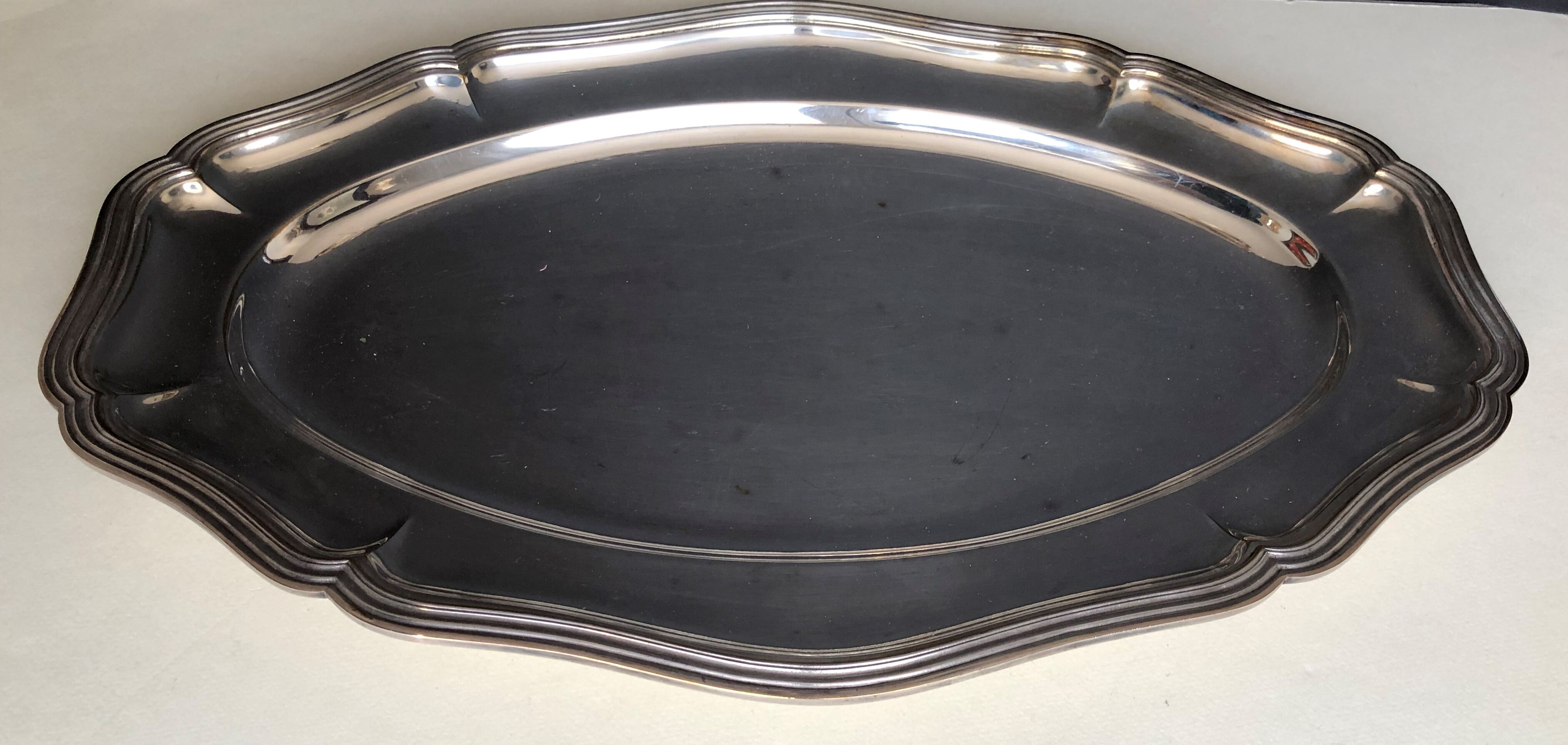 Silver metal dish