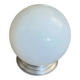Ceiling light or wall light with white opal glass globe, 20 cm, aluminium rose.