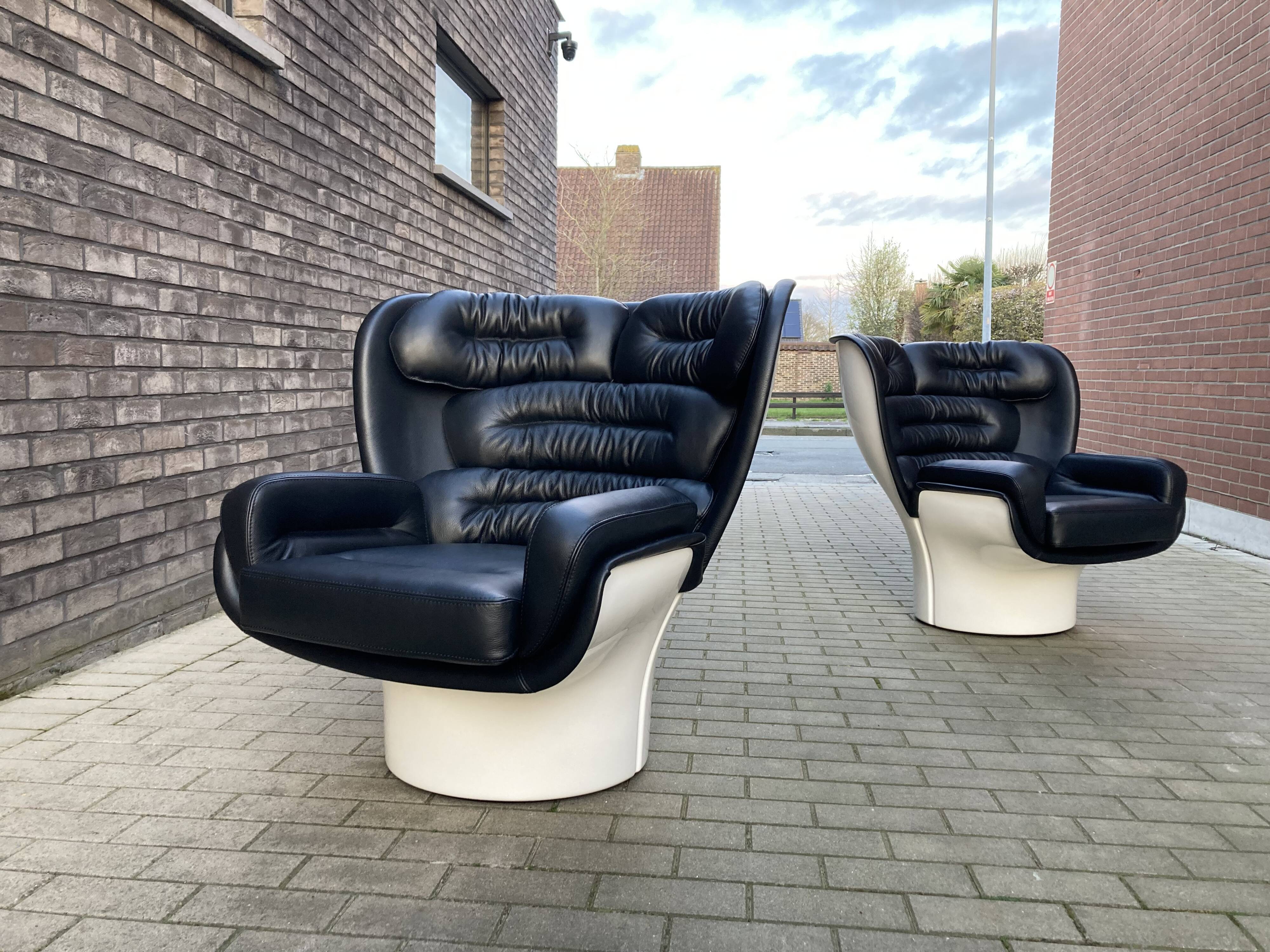 Joe Colombo Elda design armchair, Longhi edition