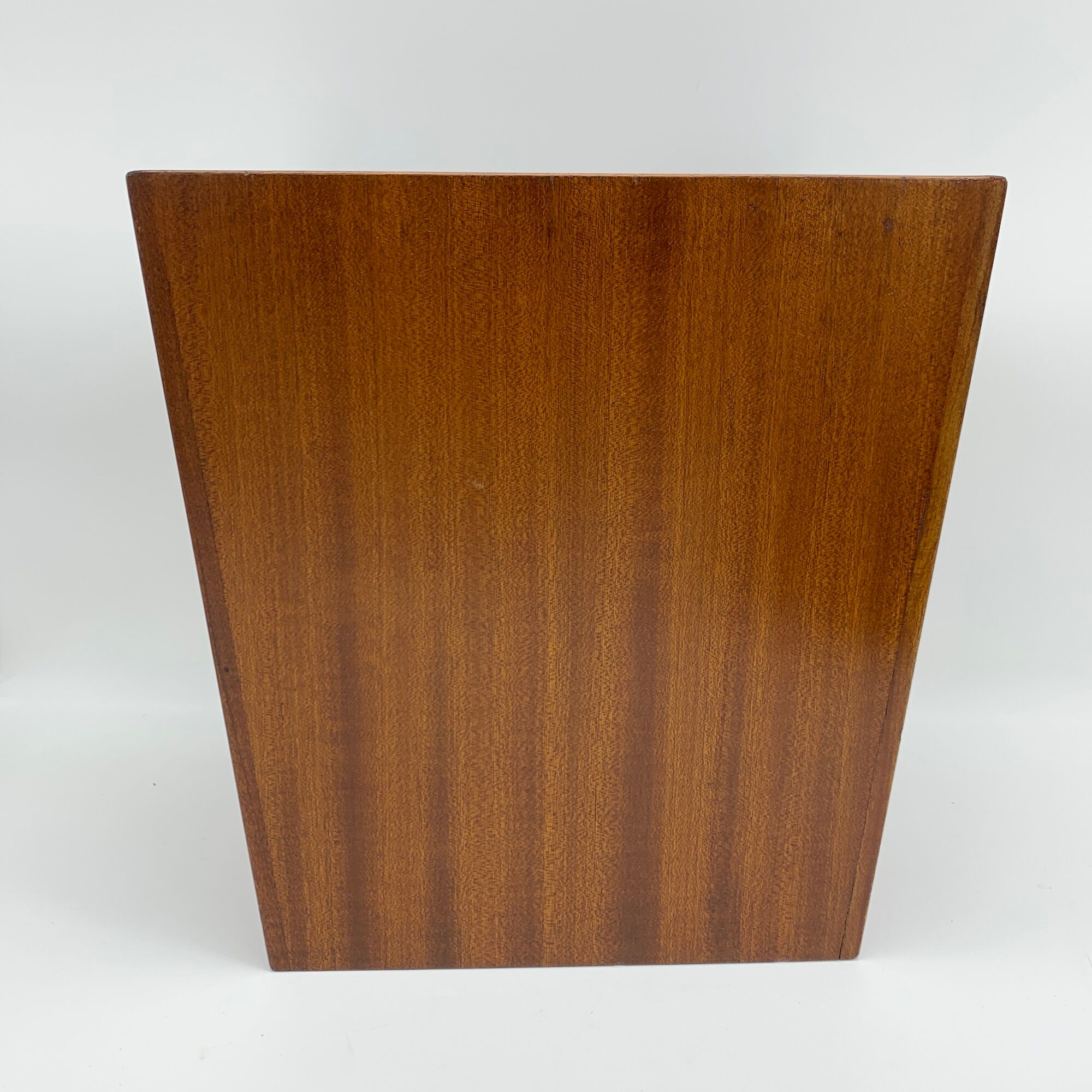 Trash basket with vintage veneered wooden papers ideal Scandinavian decoration