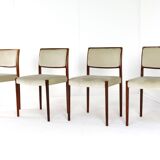 Set of 4 Niels O Möller model 80 chairs