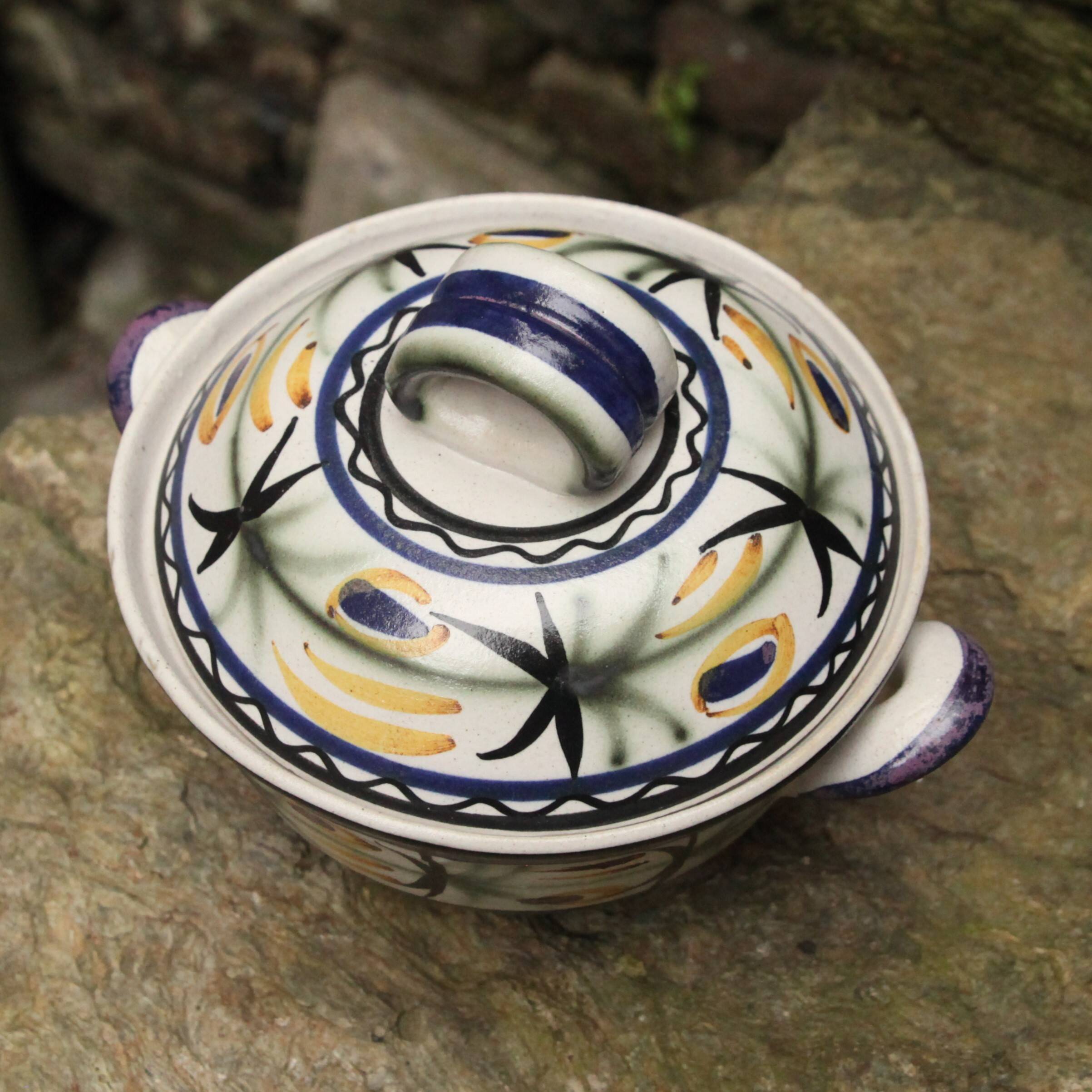 Keraluc Quimper ceramic covered pot