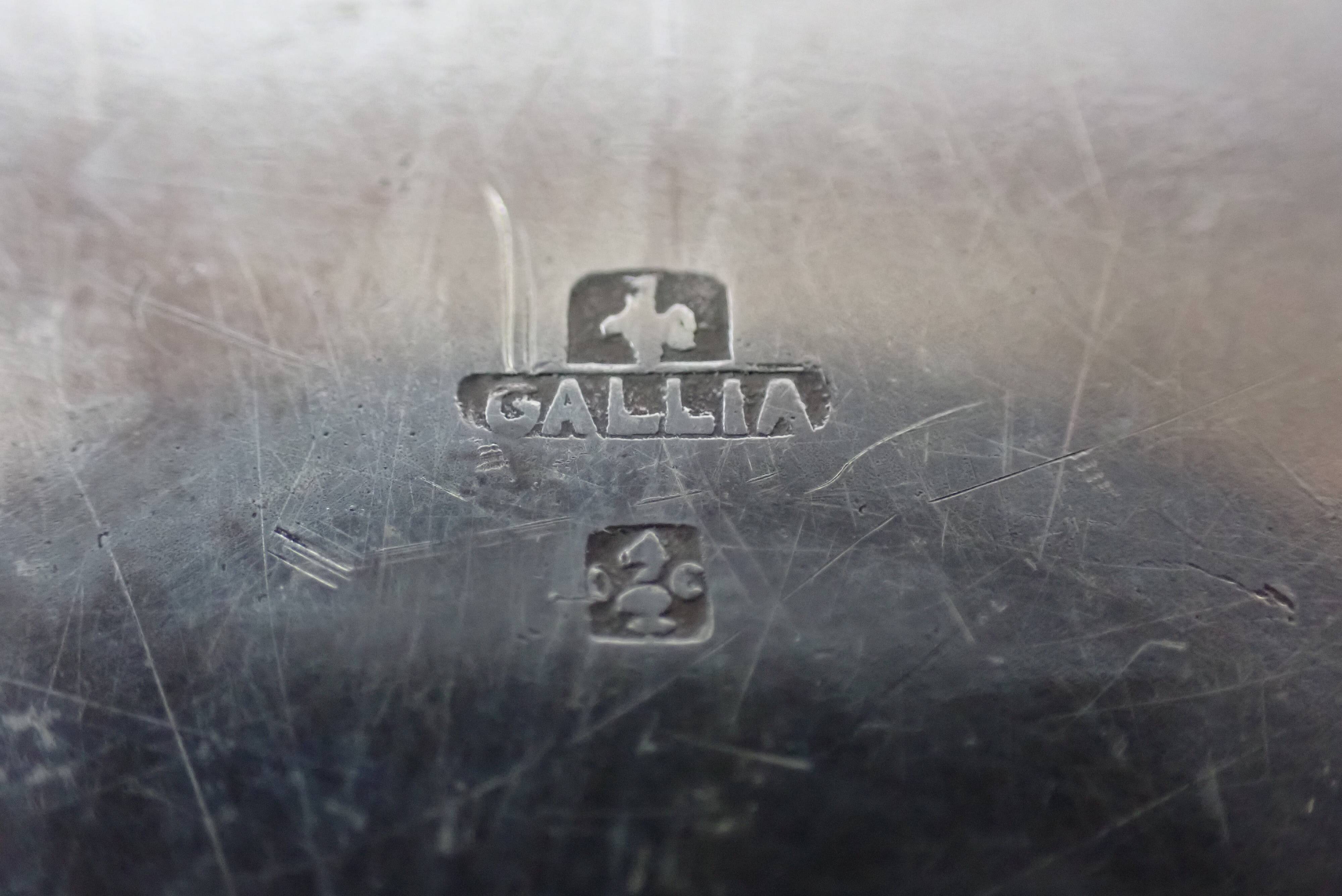 Christofle galla - silver-plated plate and spoon - birth box