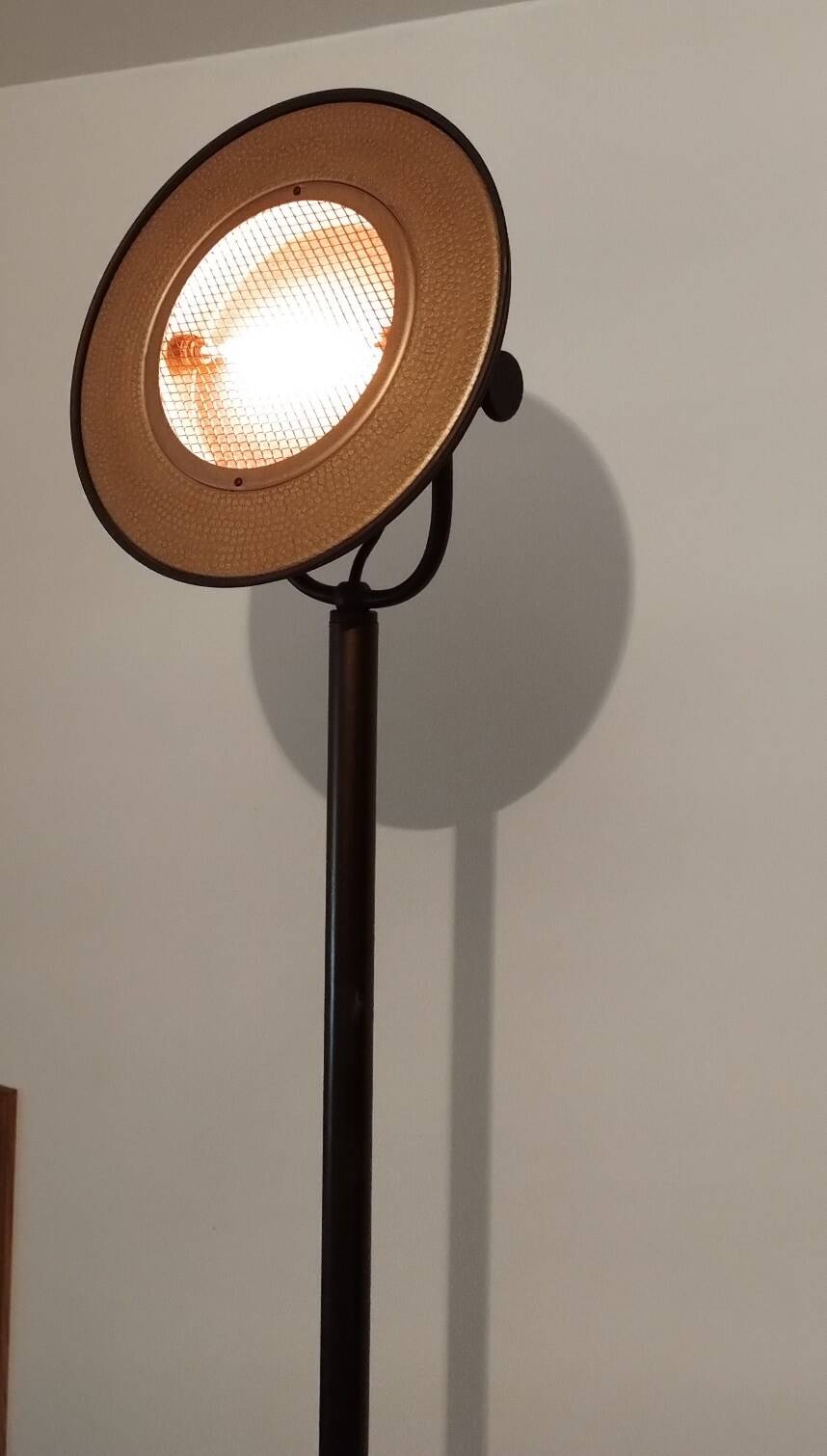 Vintage bronze halogen floor lamp