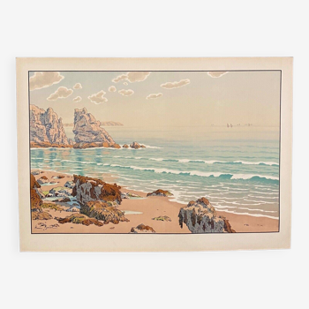 Lithographie par Henri Rivière La Mer - Les Aspects de la Nature