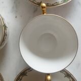 8 Art Deco Sigismond Maas cups Limoges porcelain