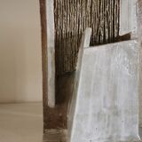 Architecture vase in raw sandstone