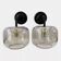 Pair of vintage smoked glass wall lights